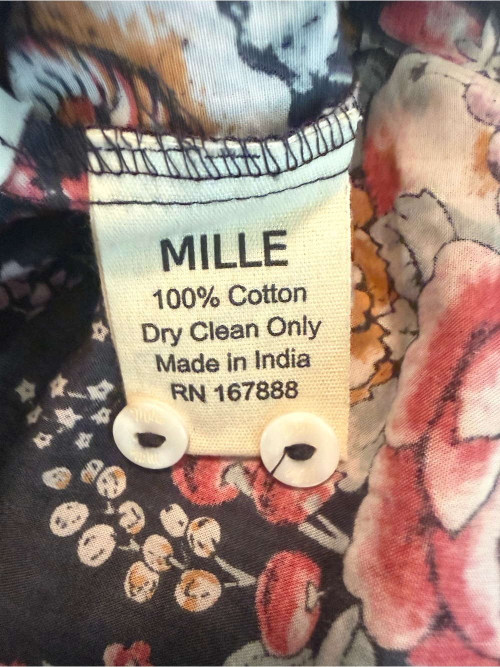 Mille Joni Top in Bloomsburg Floral Button Top Peasant Blouse XXS - Picture 9 of 12